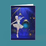 Ballerina Dancer 2/Blue Merry Christmas Card