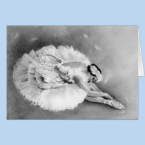 Ballerina Dying Swan Card