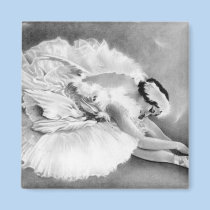 Ballerina Dying Swan Magnet magnets