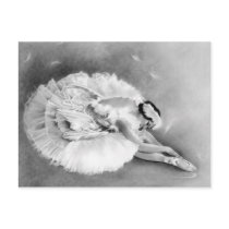 Ballerina Dying Swan Postcard