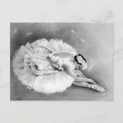 Ballerina Dying Swan Postcard