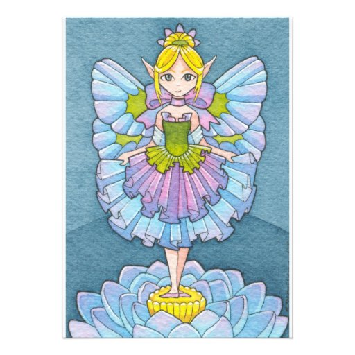 Ballerina Fairy Birthday Invitation Moussart