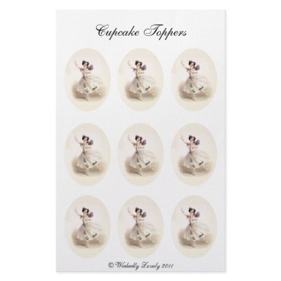 Ballerina Fairy Cupcake Toppers Stationery Paper by WickedlyLovely