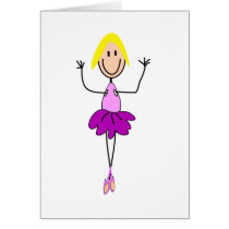 Ballerina Gifts--Adorable Stick People  Ballerina cards