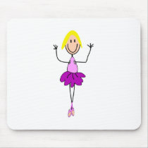 Ballerina Gifts--Adorable Stick People  Ballerina mousepads