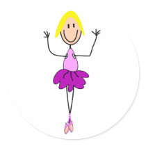 Ballerina Gifts--Adorable Stick People Ballerina stickers by gailg1957 Ballerina Gifts--Adorable Stick People Ballerina stickers