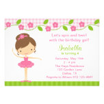 Ballerina Girl Birthday Party Invitations