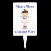 Ballerina Girl-Customize Name and Occasion cake picks