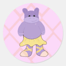 Ballerina Hippo Sticker
