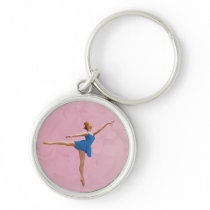 Ballerina in Arabesque Pose Customizable Keychain