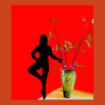 ballerina, dance, ballet, vase, glass, plant,