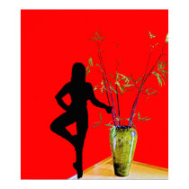 Ballerina in silhouette and vase posters by design_girl Ballerina in silhouette and vase posters