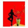 ballerina, dance, ballet, vase, glass, plant,