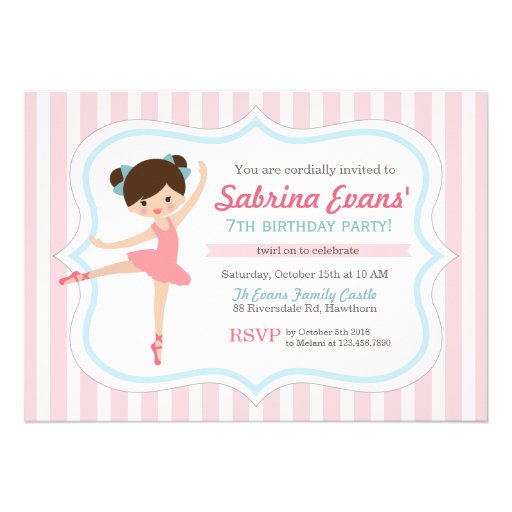 Ballerina Invitation / Ballet Invitation