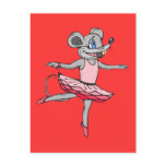 Ballerina Mouse Postcard