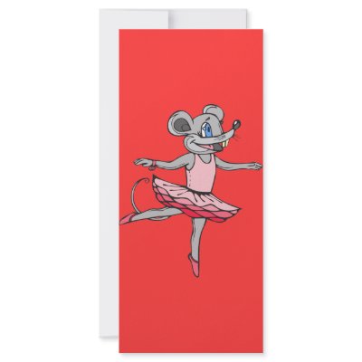 Ballerina Mouse Custom Rack Cards by sagart1952