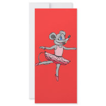 Ballerina Mouse Custom Rack Cards