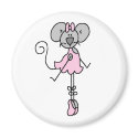 Ballerina Mouse Stick Figure Magnet by stick_figures Ballerina Mouse Stick Figure Magnet