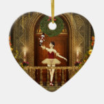 Ballerina Nutcracker Buon Natale Heart Ornament