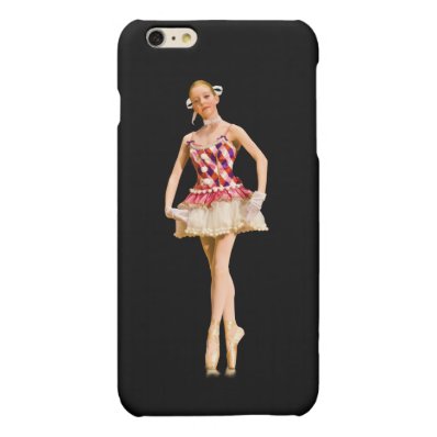 Ballerina on Black Matte iPhone 6 Plus Case