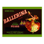 Ballerina Pears Postcard