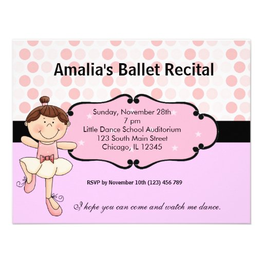 Ballerina Personalized Invites