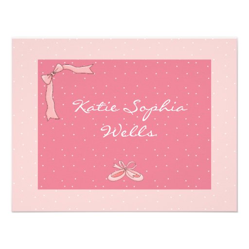 Ballerina Personalized Thank You/Notecard Personalized Invites