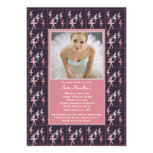Ballerina Photo Invitation