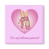 Ballerina Princess: Ballet Shoes in Heart Magnets