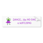 Ballerina Purple Tutu Dancing Frog Bumper Stickers