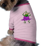 Ballerina Purple Tutu Dancing Frog Doggie Tee Shirt