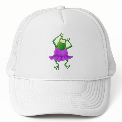 Ballerina Purple Tutu Dancing Frog Mesh Hats by DancingFrog