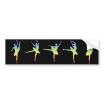 Ballerina - Rainbow 1 Bumper Stickers