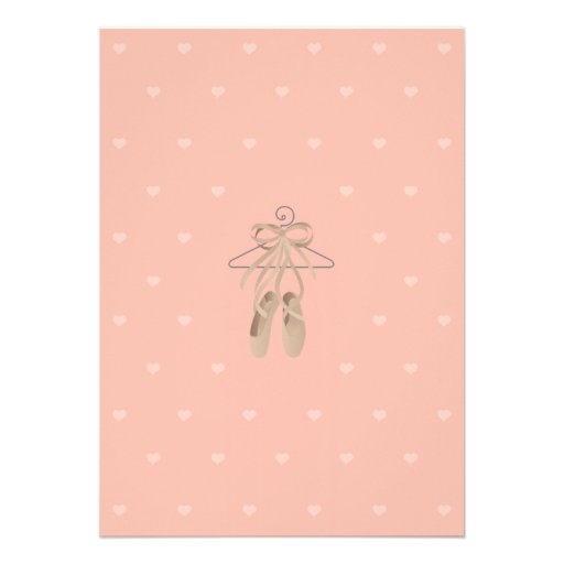 Ballerina Shoes Baby Shower Invitation Cards
