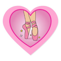 Ballerina Shoes: Heart on Heart Sticker