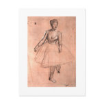 Ballerina sketch by Degas pretty ballet dancer art Postcard
