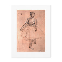 Ballerina sketch by Degas pretty ballet dancer art Postcard