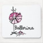Ballerina Slippers Mouse Pad - Pink mousepads