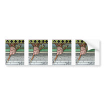 Ballerina Sock Monkey Bumper Sticker