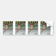 Ballerina Sock Monkey Bumper Sticker