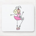Ballerina Stick Figure Four Mousepad by stick_figures Ballerina Stick Figure Four Mousepad