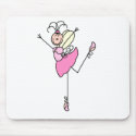Ballerina Stick Figure Three Mousepad by stick_figures Ballerina Stick Figure Three Mousepad