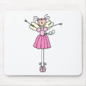 Ballerina Stick Figure Two Mousepad by stick_figures Ballerina Stick Figure Two Mousepad