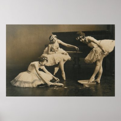 ballerina trio poster by amazingvintage