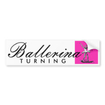 Ballerina Turning Pink Bumpersticker by BartzPeterson Ballerina Turning Pink Bumpersticker