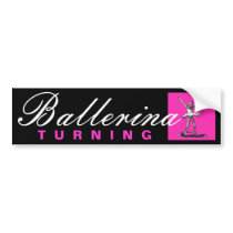 Ballerina Turning Pink Bumpersticker by BartzPeterson Ballerina Turning Pink Bumpersticker