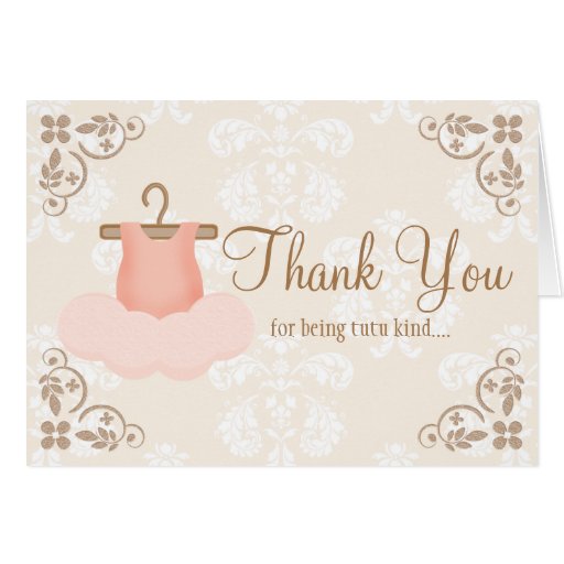 BALLERINA TUTU THANK YOU CARDS | Zazzle