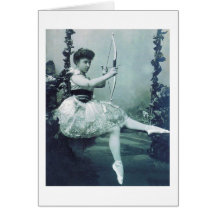 Ballerina with Cupid's Bow Greeting Card