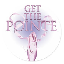 Ballerinas Get the Pointe Sticker