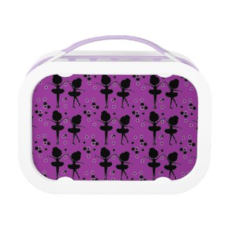 Ballerinas on Purple Lunchbox